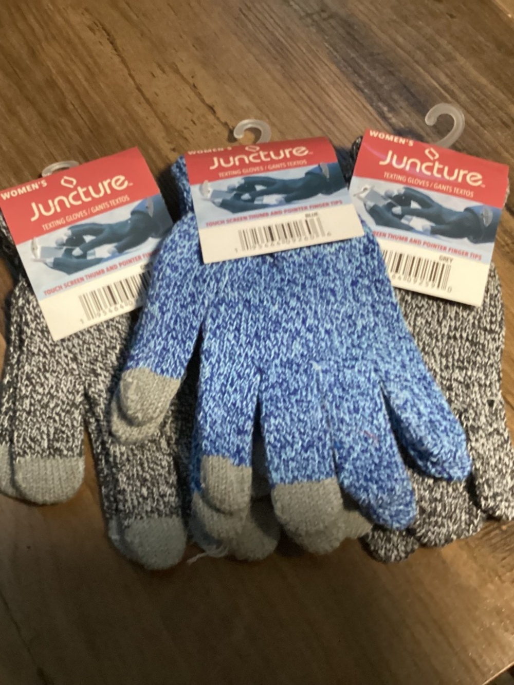 Juncture women's knit texting gloves bundle New 3 pairs